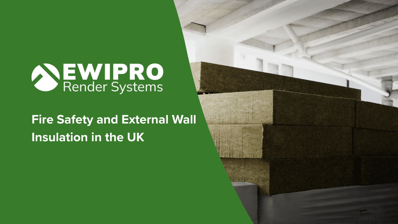Mineral wool external wall insulation installed as part of a non-combustible EWI system