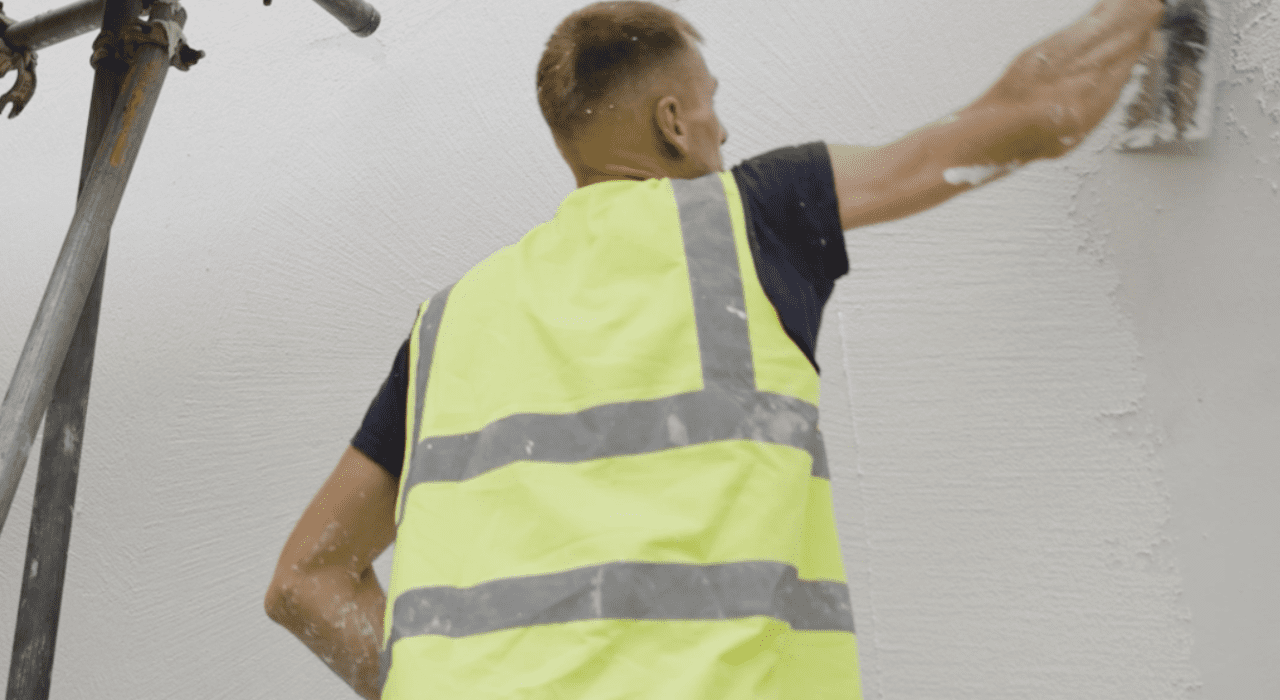 External wall insulation installation on a UK property to improve energy efficiency and reduce heat loss through walls