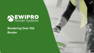 Installer inspecting an existing rendered wall before re-rendering